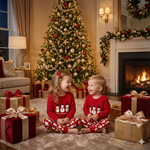 2 Pcs Kids Christmas Snowman Pajama Set-Aristo Baby