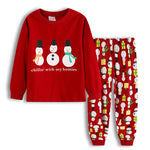 2 Pcs Kids Christmas Snowman Pajama Set-Aristo Baby