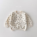 2-Piece Heart Printed Cotton Sweater and Pants Set - Aristo Baby