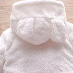 Winter Bunny Snowsuit | Hooded Warm Fleece Romper-Aristo Baby