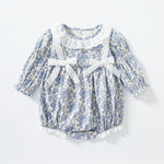 Floral Lace and Bow Romper