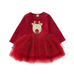 Baby Girl Christmas Reindeer Dress | Holiday Outfit-Aristo Baby