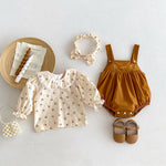 Baby Girl Embrodiered Romper & Floral Top | Mix & Match-Aristo Baby