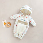 Plush Snowsuit | Thick & Hooded Romper and Matching Booties - Aristo Baby