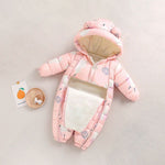 Plush Snowsuit | Thick & Hooded Romper and Matching Booties - Aristo Baby