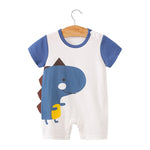Baby boy dinosaur printed blue romper