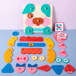 Colorful animal building blocks puzzle toy