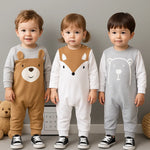 Cotton Long Sleeve Animal Print Romper - Aristo Baby