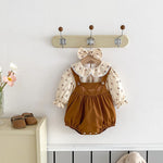 Embrodiered Romper & Floral Top | Mix & Match-Aristo Baby