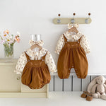 Embrodiered Romper - Overall & Floral Top | Mix & Match-Aristo Baby