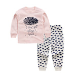 Girl Pink Cotton Pajamas Set