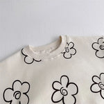 2-Piece Flower Printed Cotton Outfit | Autumn & Spring - Aristo Baby