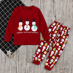 2 Pcs Kids Christmas Snowman Pajama Set-Aristo Baby
