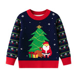 Kids Santa & Tree Christmas Sweater-Aristo Baby