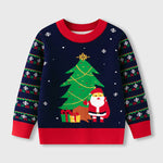 Kids Santa & Tree Christmas Sweater-Aristo Baby