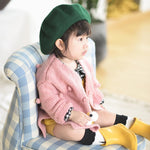 Knitted Cardigan | Winter Cotton Sweater with Pom Dots - Aristo Baby