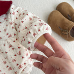 Korean Style Thick Velvet Bunny Ear Detailed Romper - Aristo Baby