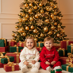 Merry Christmas Hooded Baby Romper - Holiday Jumpsuit-Aristo Baby