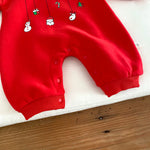 Merry Christmas Hooded Baby Romper - Holiday Jumpsuit-Aristo Baby