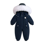 Kids Navy Winter Snowsuit & Warm Waterproof Jumpsuit-Aristo Baby