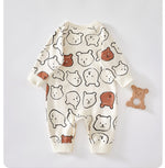 Newborn Bear Printed Jumpsuit – Pure Cotton - Aristo Baby