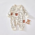 Newborn Bear Printed Jumpsuit – Pure Cotton