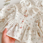Korean Style Floral Dress & Shirt | Cotton Princess Outfit - Aristo Baby