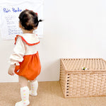 toddler girl romper orange for autumn