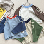 Oversized Color Block Raglan Retro Shirt