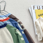 Oversized Color Block Raglan Retro Shirt