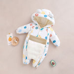 Plush Snowsuit | Thick & Hooded Romper and Matching Booties - Aristo Baby