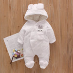 Winter Bunny Snowsuit | Hooded Warm Fleece Romper-Aristo Baby