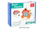 Wooden Rainbow Snail Tractor – Color Learning Pull Toy - Aristo Baby