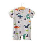 baby boy gray dinosaur printed romper