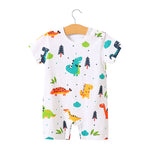baby boy white dinosaur printed romper