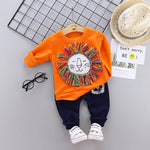 baby boy lion outfit set orange