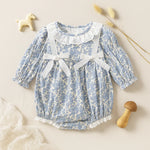 Floral Lace and Bow Romper