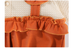 girls orange romper for autumn jumpsuit