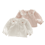 Embroidered Lace Shirt | Floral Doll Collar - Aristo Baby