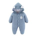 Bear Detailed Hooded Fleece Onesie | Warm Winter Jumpsuit - Aristo Baby