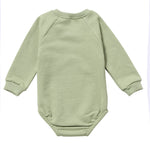 Cozy Rainbow Baby Romper green