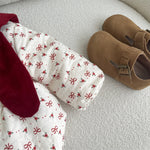 Korean Style Thick Velvet Bunny Ear Detailed Romper - Aristo Baby