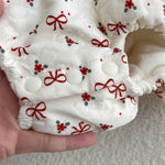 Korean Style Thick Velvet Bunny Ear Detailed Romper - Aristo Baby