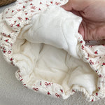 Korean Style Thick Velvet Bunny Ear Detailed Romper - Aristo Baby