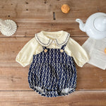 2-Piece Outfit Set – Strap Romper & Embroidered Cotton Top - Aristo Baby