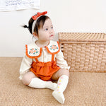 girls orange romper for autumn