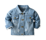 Kids Denim Jacket – Ripped Jean Coat for Boys & Girls