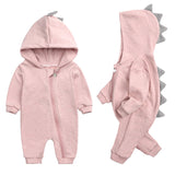 Dinosaur Hooded Cotton Jumpsuit
