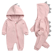 Dinosaur Hooded Cotton Jumpsuit