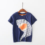 Vehicle Patterned Cotton T-Shirt